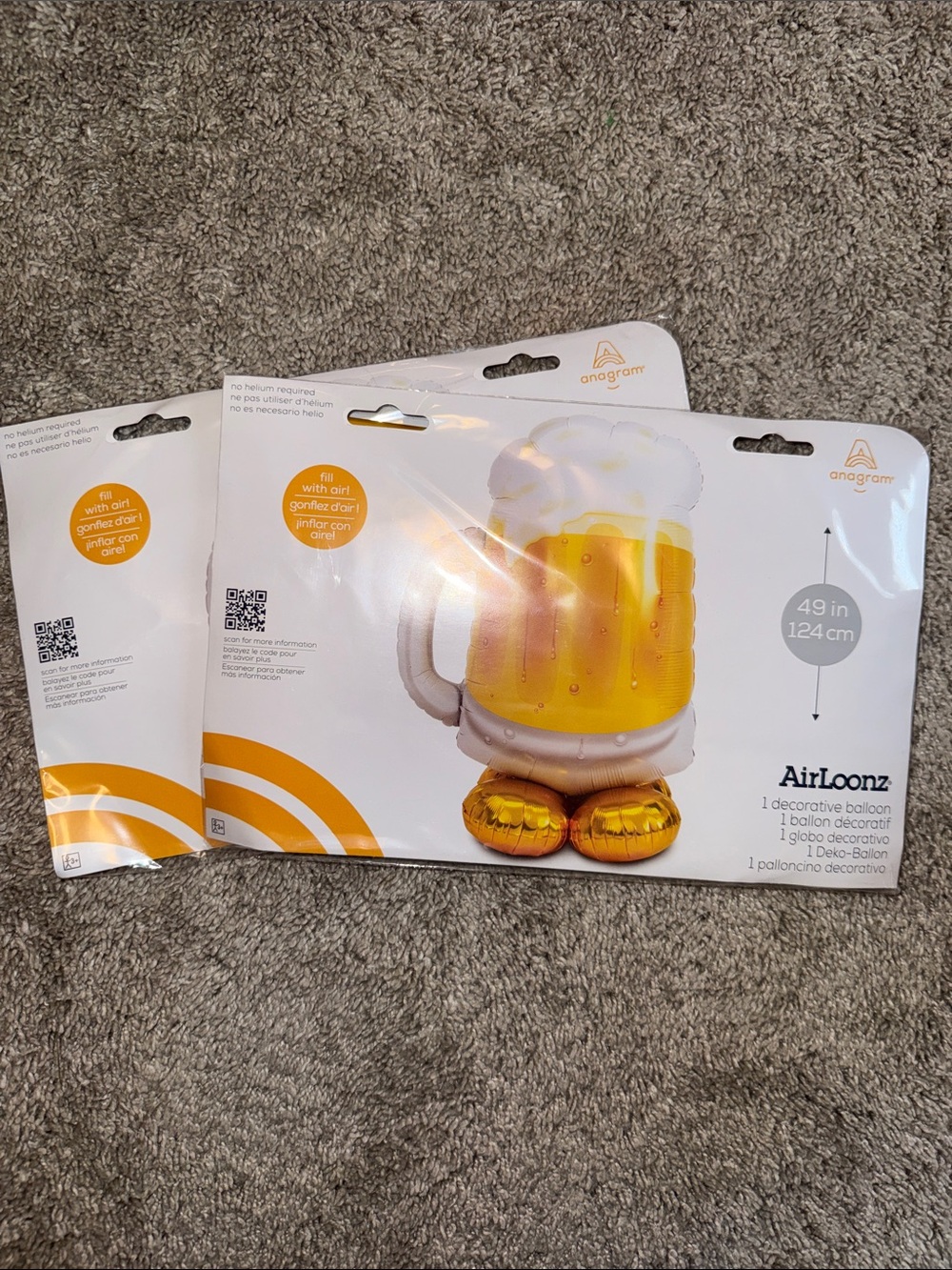 Gold Beer Mug Party Balloon (2) - 49in